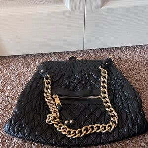 Marc Jacobs Black leather large clutch bag